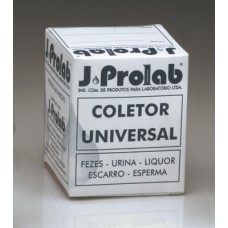 Coletor Universal | 0516-0 | Tampa Branca c/rosca c/pá | Capacidade 70 ml | CODCX. C/100 | Estéril NÃO