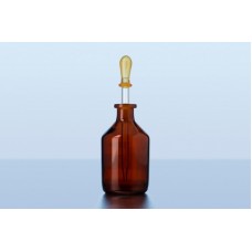 Frasco conta gota com tetina borracha âmbar Capacidade 100 ml - 23270246 | Laborglas - 23270246